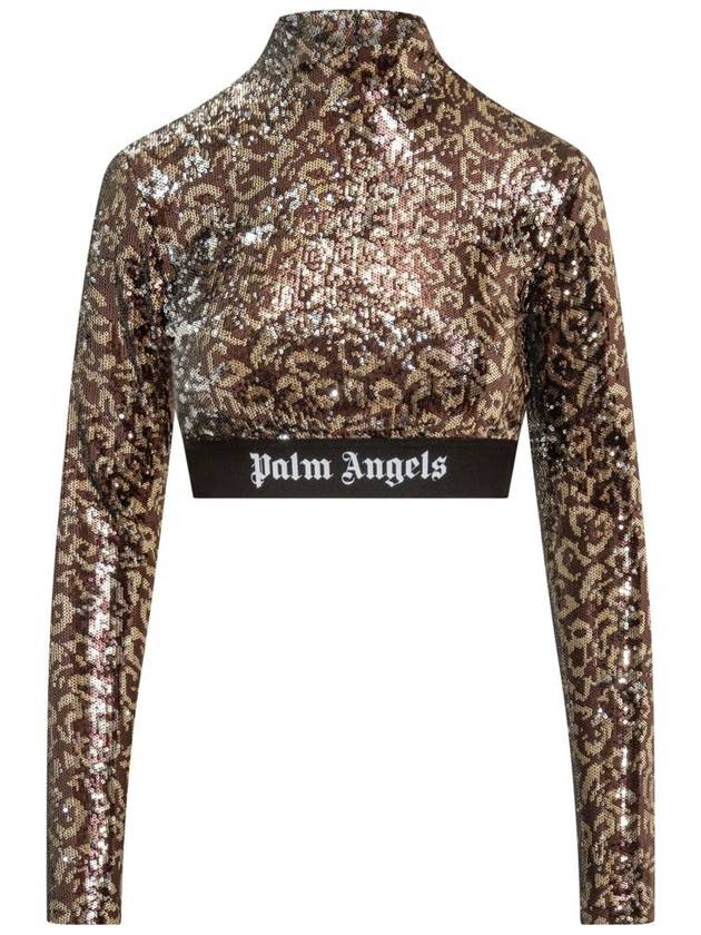 Sweater PWAB038F23FAB0016010 BROWNBLACK ANIMALIER - PALM ANGELS - BALAAN 2