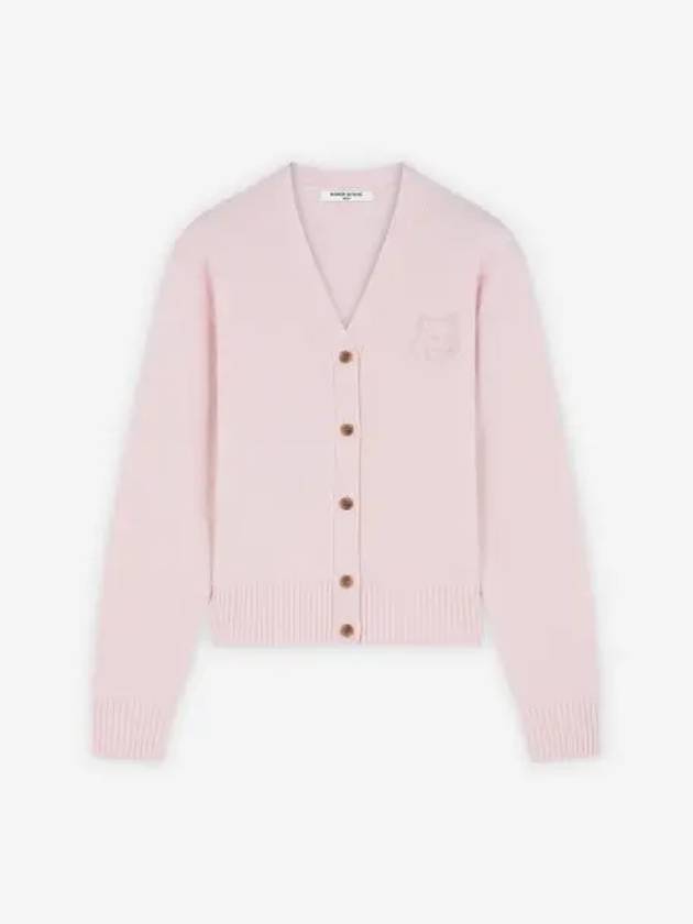 Embroidery Bold Fox Head Cardigan Light Pink - MAISON KITSUNE - BALAAN 2