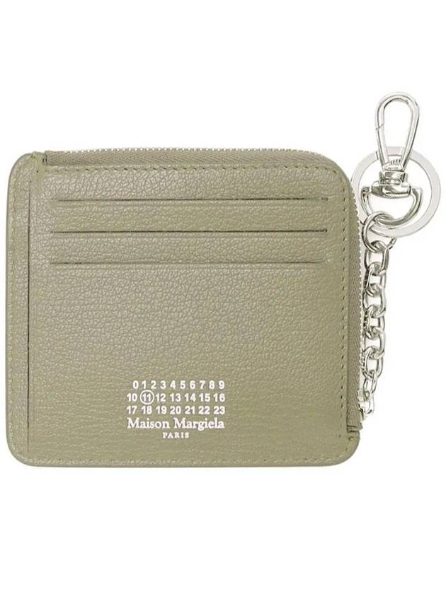 Stitch Keyring Coin Card Wallet Beige - MAISON MARGIELA - BALAAN 4