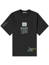 Relaxed Fit Scribble Short Sleeve T-Shirt Black - ACNE STUDIOS - BALAAN 1