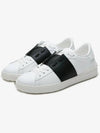 Open Low Top Sneakers White Black - VALENTINO - BALAAN 3