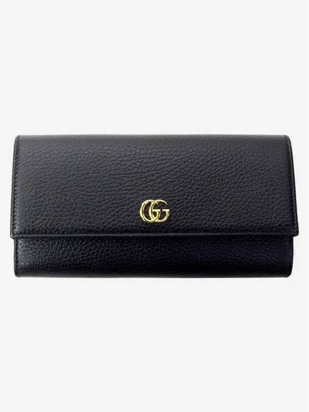 GG Marmont Continental Leather Long Wallet Black - GUCCI - BALAAN 4