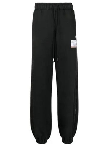 24 J12PT524 Black Patch Logo Sweatpants - MIHARA YASUHIRO - BALAAN 1