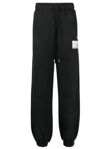 24 J12PT524 Black Patch Logo Sweatpants - MIHARA YASUHIRO - BALAAN 1