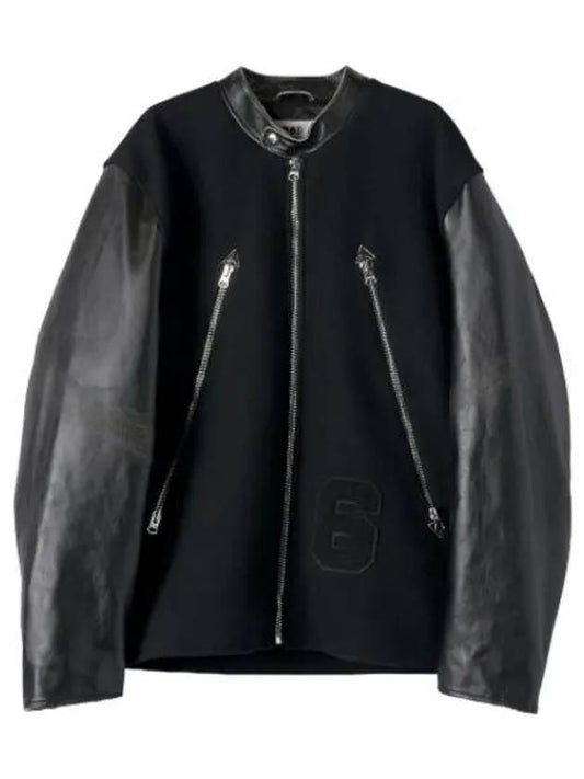 MM6 Sports Jacket Black Jumper - MAISON MARGIELA - BALAAN 1