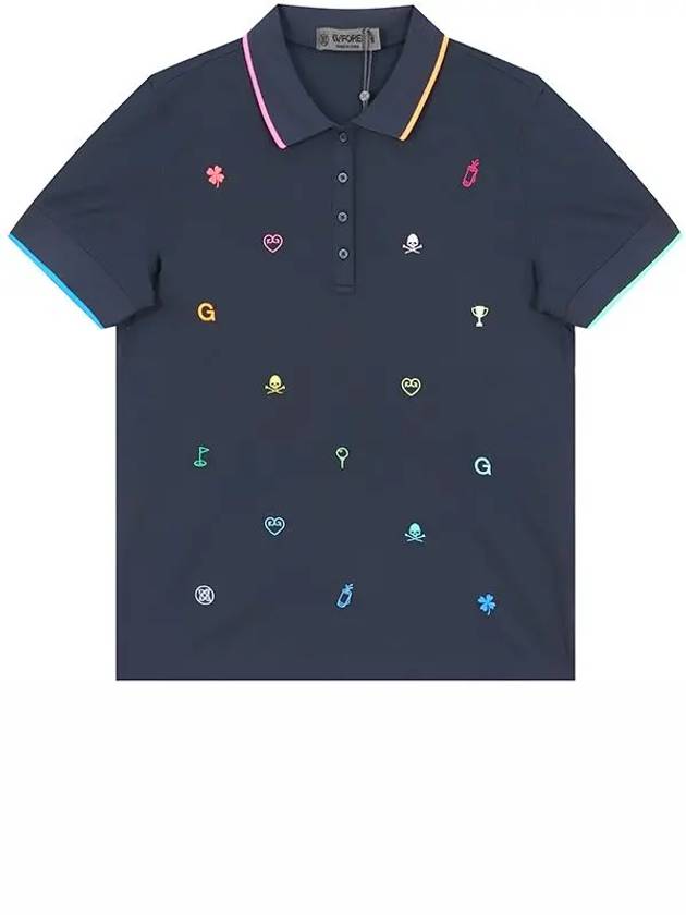 Mini Icon Tech Pique Polo Shirt Twilight - G/FORE - BALAAN 3