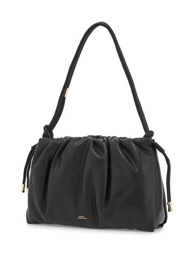 Wrinkled Leather Shoulder Bag Black - A.P.C. - BALAAN 4