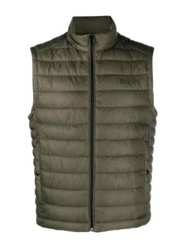 Tonal Logo Print Quilting Vest Green - HUGO BOSS - BALAAN 2