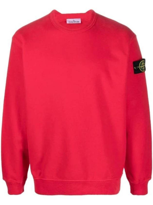 Waffen Patch Crew Neck Sweatshirt Red - STONE ISLAND - BALAAN.