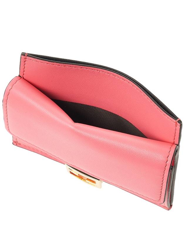 FF Baguette Flap Card Wallet Rosa - FENDI - BALAAN 9