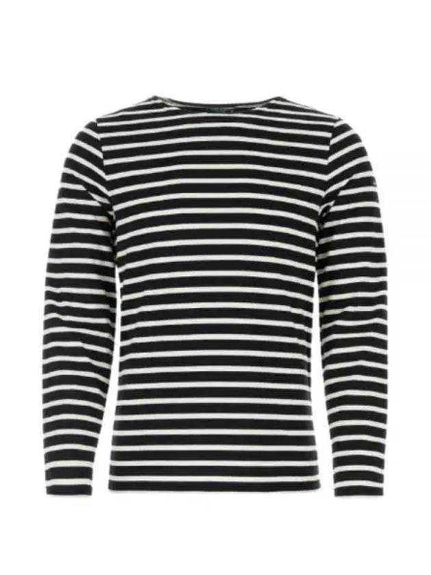 Women's Meridame II Striped Long Sleeve T-Shirt White Black - SAINT JAMES - BALAAN 2