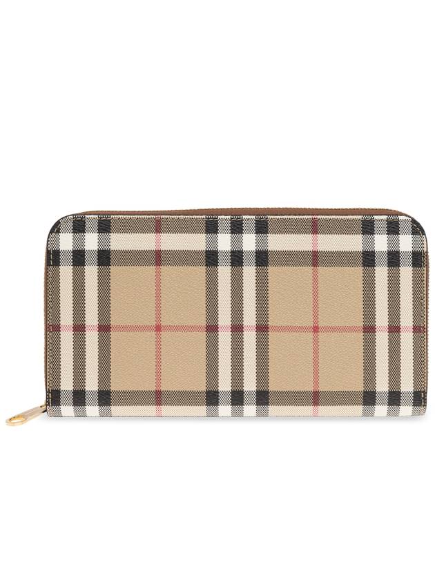 Check Zip Around Long Wallet Archive Beige - BURBERRY - BALAAN 4