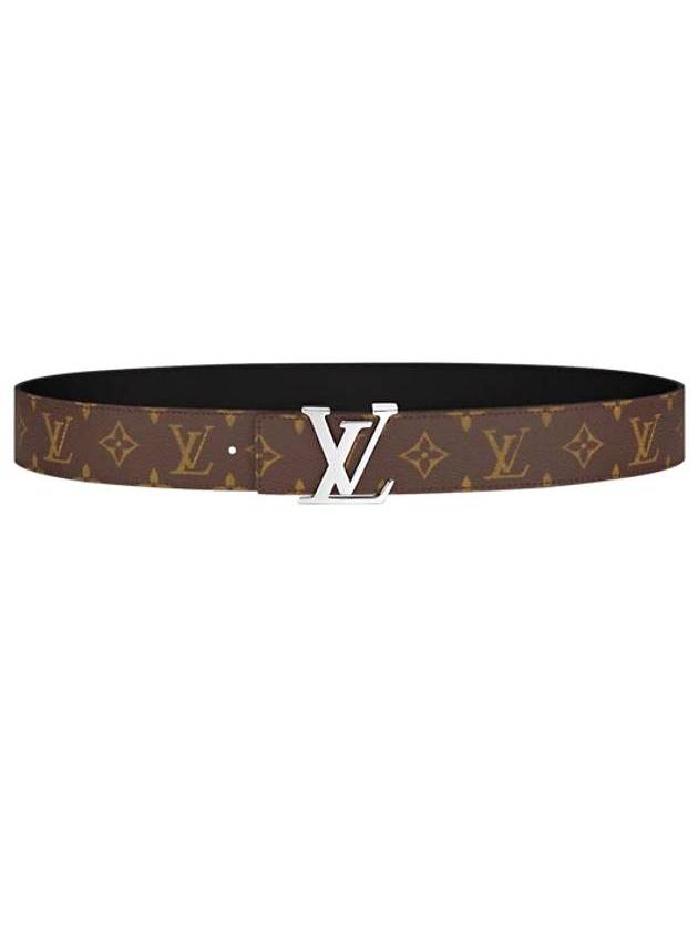 Men's Monogram LV Initial 40MM Reversible Belt Silver Plated - LOUIS VUITTON - BALAAN.