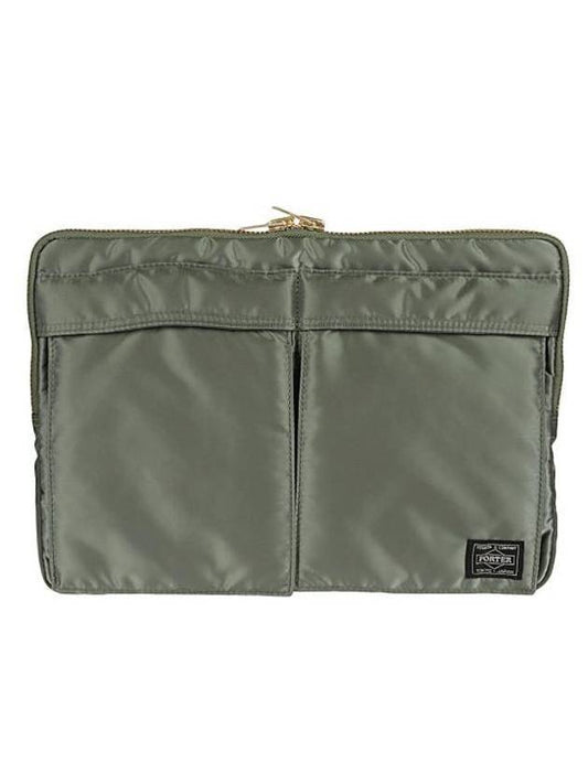 Tanker Logo Clutch Bag Sage Green - PORTER YOSHIDA - BALAAN 1