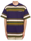 Morcom Striped Short Sleeve T-Shirt Purple - CARHARTT WIP - BALAAN 2