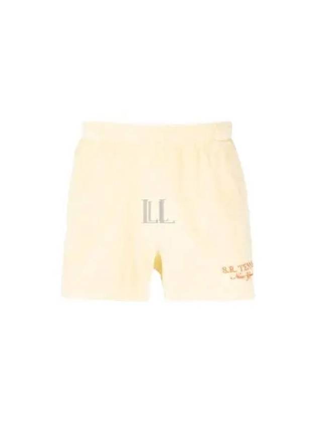 Embroidered Logo Terry Shorts Yellow - SPORTY & RICH - BALAAN 2