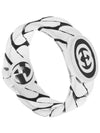 Interlocking G Wide Ring Silver - GUCCI - BALAAN.