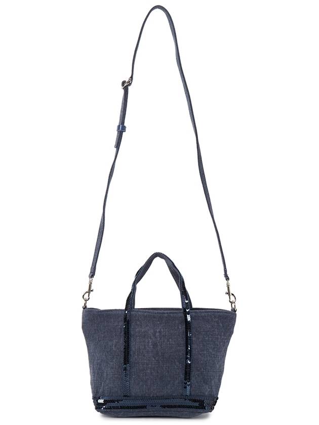 Cabas Mini Tote Bag Denim - VANESSA BRUNO - BALAAN 8