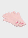 FLUFFY LOGO GLOVE PINK - RECLOW - BALAAN 1