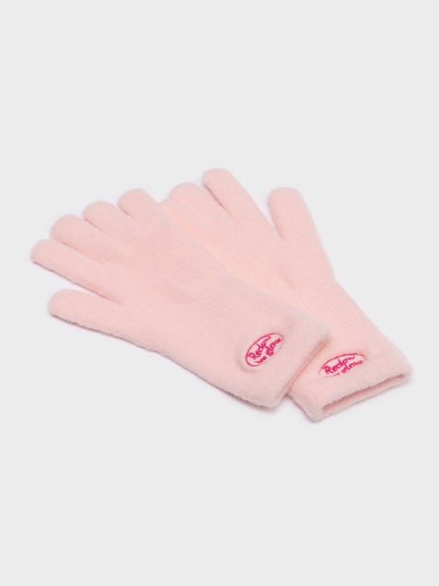 FLUFFY LOGO GLOVE PINK - RECLOW - BALAAN 1