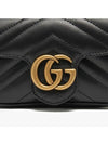 GG Marmont Matelasse Leather Super Mini Bag Black - GUCCI - BALAAN 4