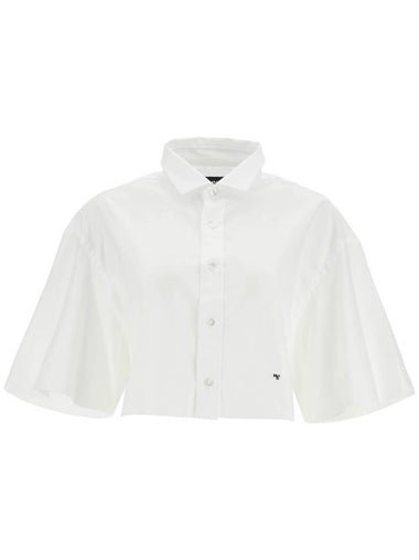 white oversized cotton shirt - HOMMEGIRLS - BALAAN 1