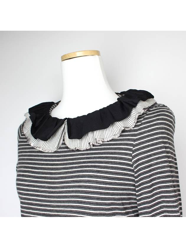 Charcoal gray striped blouse 44 - CHANEL - BALAAN 4