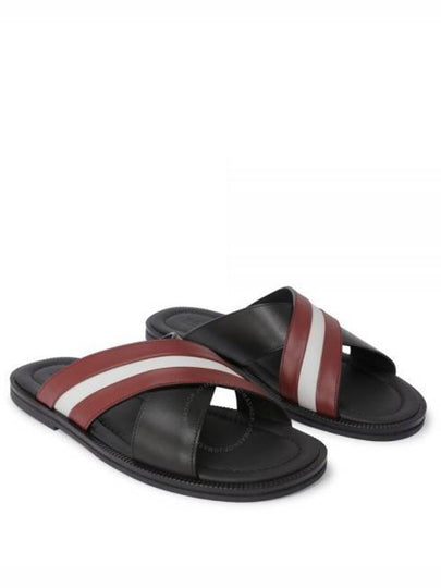 Jabil Logo Striped Slippers Black - BALLY - BALAAN 2