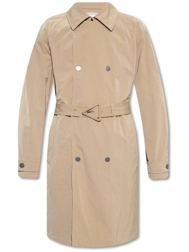 Men's Double Breasted Trench Coat Beige - BOTTEGA VENETA - BALAAN 1