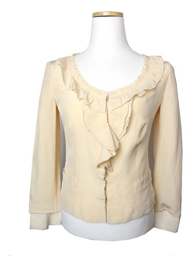 Butter frill silk jacket 44 - PRADA - BALAAN 1