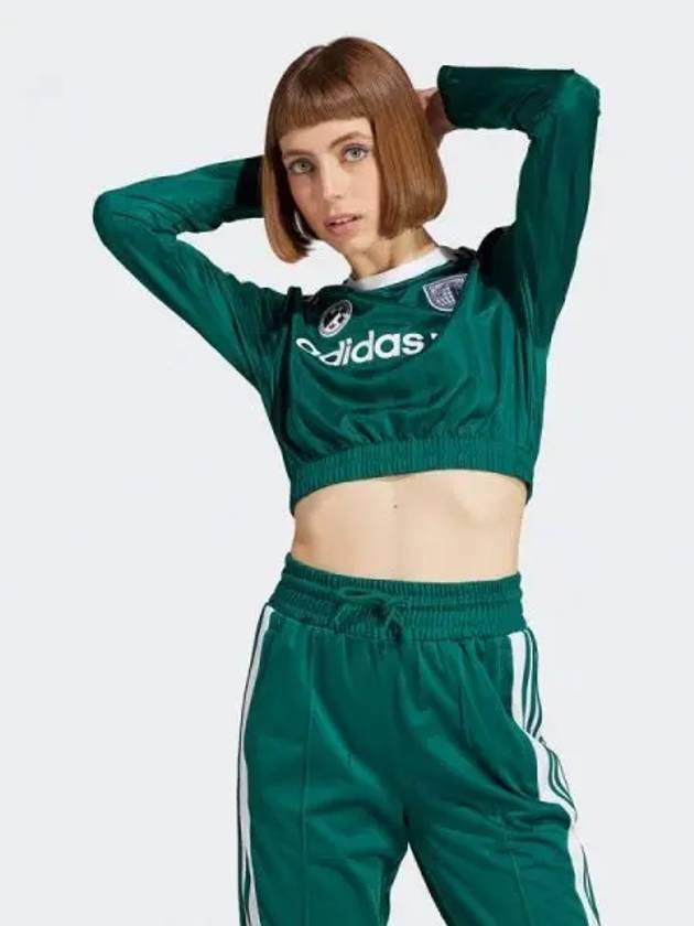 Football Long Sleeve Crop Tee CGREEN - ADIDAS - BALAAN 1