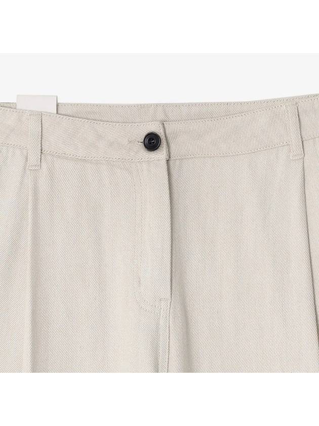 Denim Wide Slacks Cream Beige - NOIRER FOR WOMEN - BALAAN 5