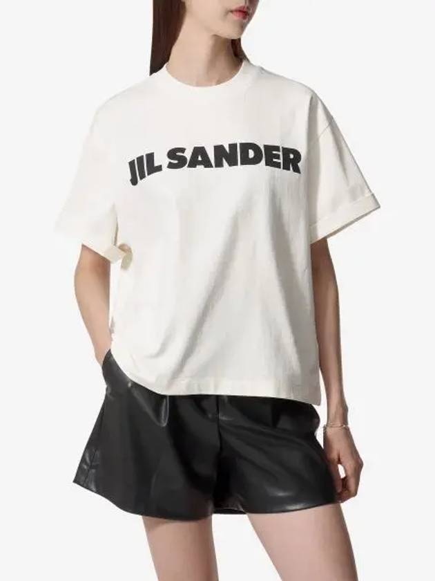 Logo T-Shirt Porcelain - JIL SANDER - BALAAN 2