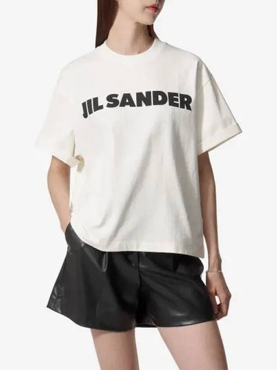 Logo T-Shirt Porcelain - JIL SANDER - BALAAN 2