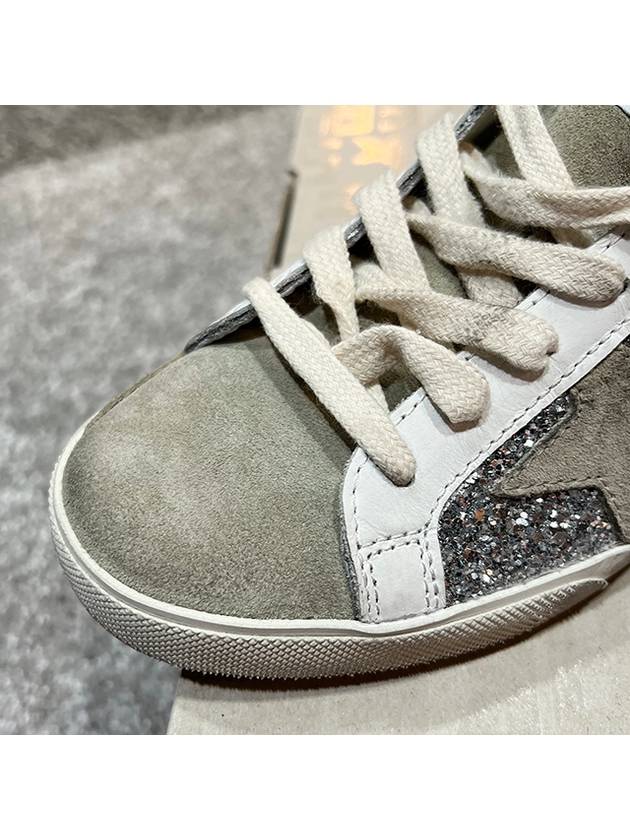 Superstar Glitter Low Top Sneakers Grey - GOLDEN GOOSE - BALAAN 7