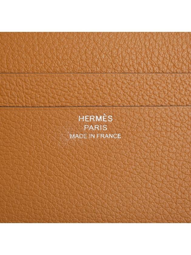 Card wallet H Sellier black gold evergrain full set - HERMES - BALAAN 8