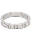 Number Logo Slim Ring Ring Silver Matte - MAISON MARGIELA - BALAAN 1