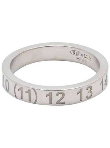 Number Logo Slim Ring Ring Silver Matte - MAISON MARGIELA - BALAAN 1