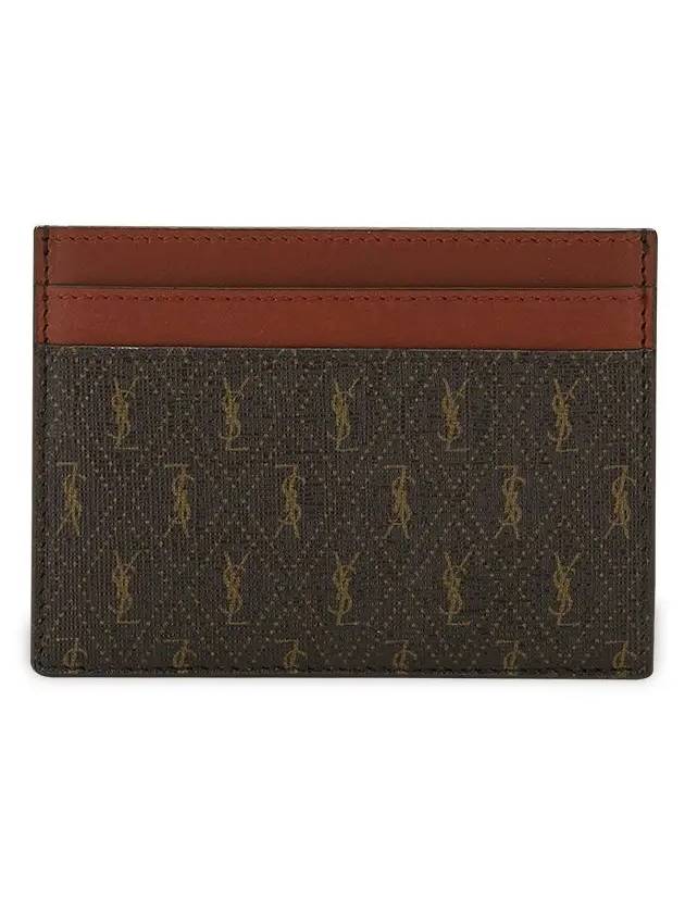 Monogram Canvas Card Wallet Brown - SAINT LAURENT - BALAAN 2