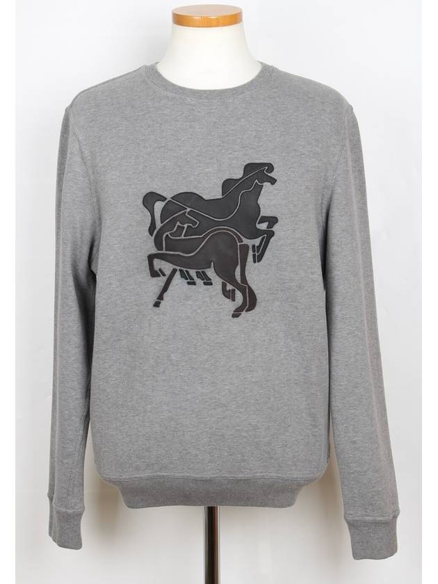 Horse Leather Patch Sweatshirt M - HERMES - BALAAN 1