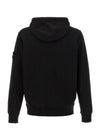 Cotton Fleece Garment Dyed Hoodie Black - STONE ISLAND - BALAAN 3