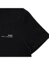 Men's Item Logo Cotton Short Sleeve T-Shirt Black - A.P.C. - BALAAN 5