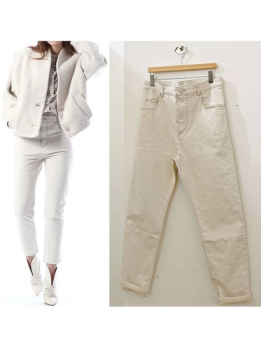 Lanea Straight Jean Ecru - ISABEL MARANT ETOILE - BALAAN 2