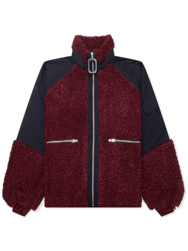 Color Block Jacket Fleece Track Zip-Up Jacket Navy Burgundy - JW ANDERSON - BALAAN 2