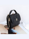 Women's Gold Vanity Retro Lambskin Chain Mini Bag Black - CHANEL - BALAAN.