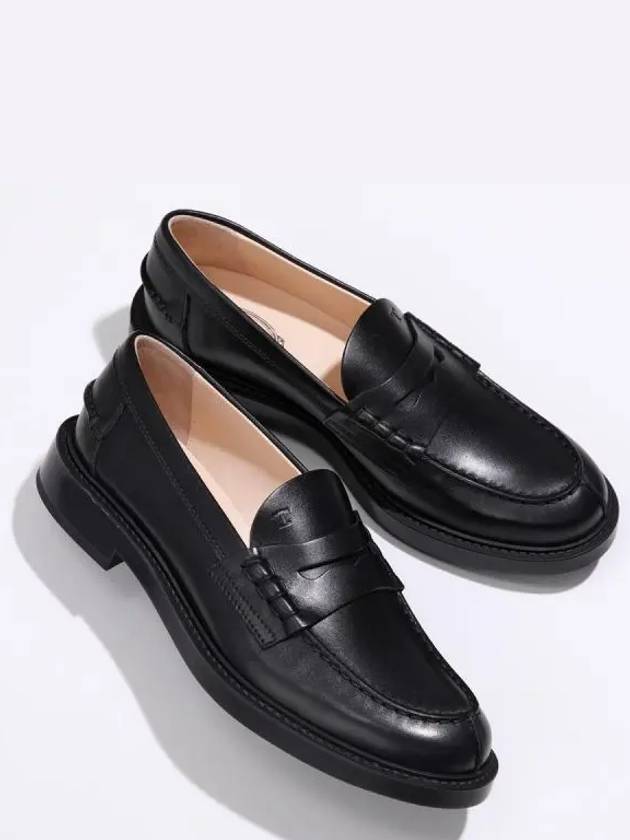 Women's Leather Penny Loafer Black - TOD'S - BALAAN 2