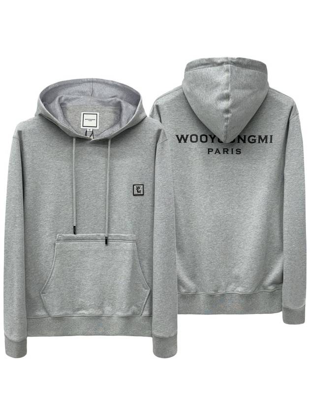 Back Logo Cotton Hoodie Grey - WOOYOUNGMI - BALAAN 2