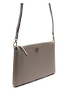 Mercer Pebbled Zip Cross Bag Grey - TORY BURCH - BALAAN 4