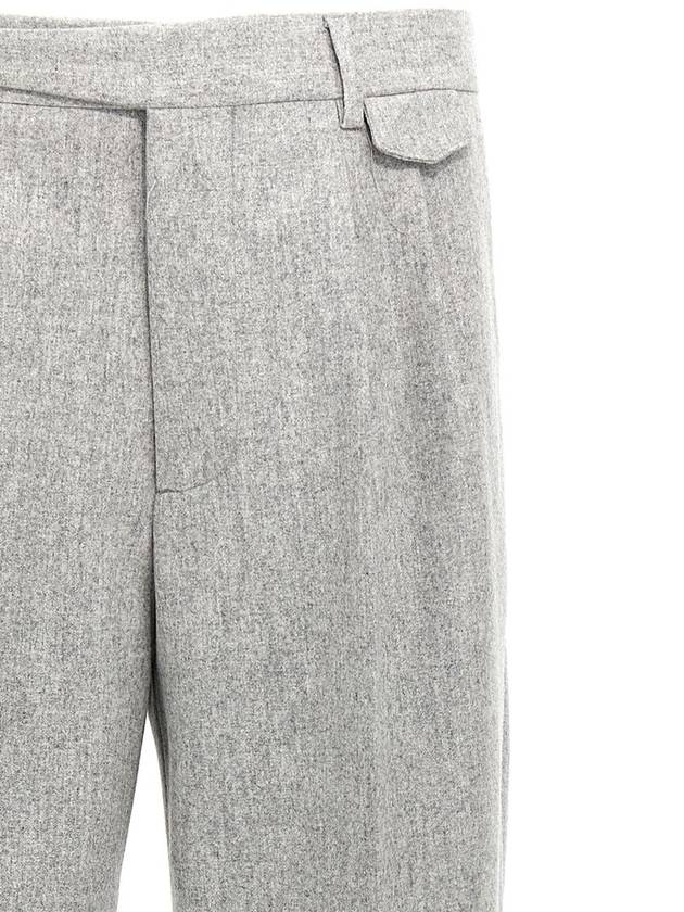 Flap Pocket Straight Pants Grey - BRUNELLO CUCINELLI - BALAAN 4