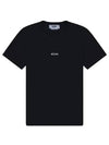 Micro Brushed Logo Cotton Short Sleeve T-Shirt Black - MSGM - BALAAN 2